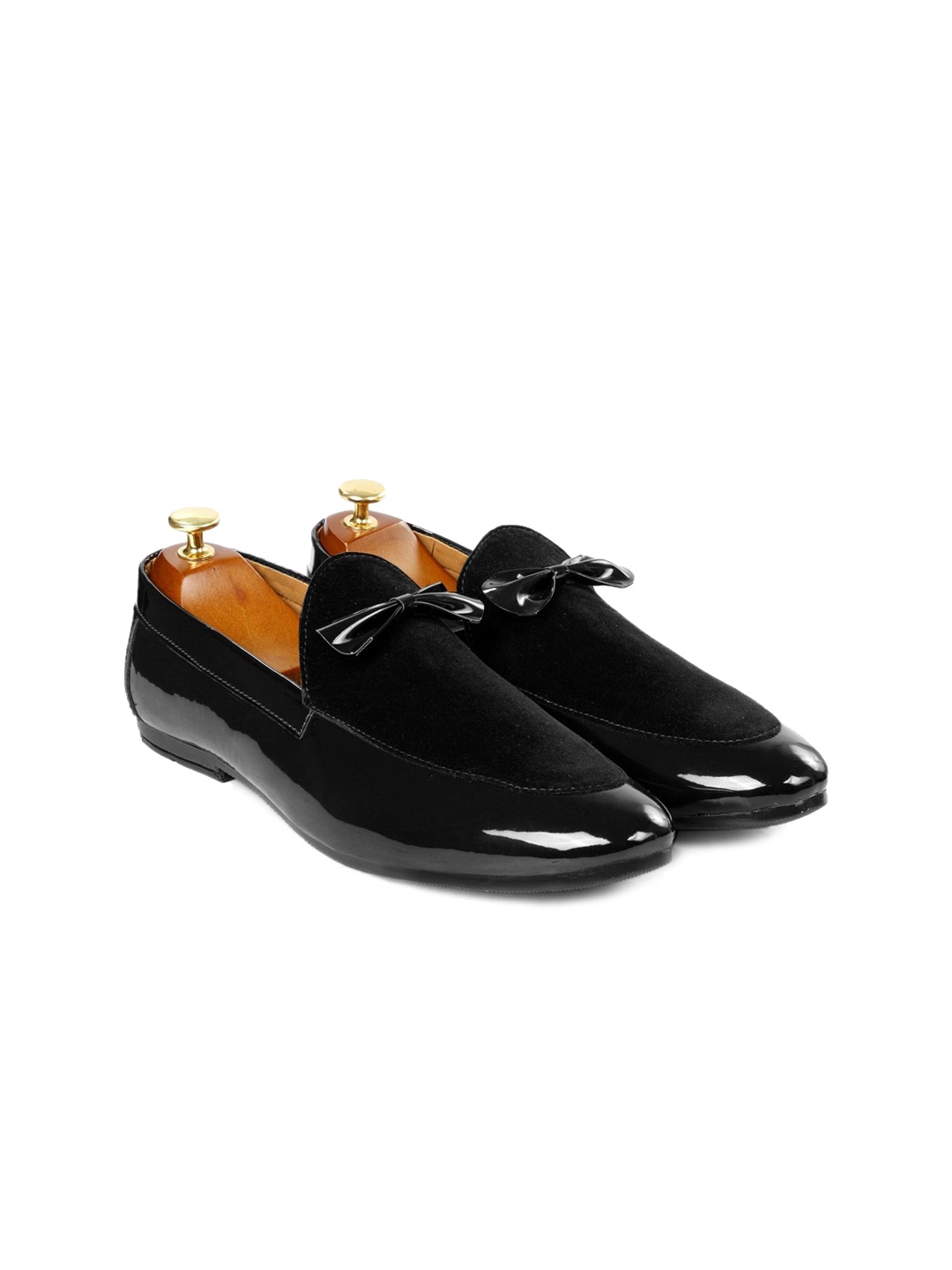 

Bxxy Men Slip-On Loafers With Bows, Black