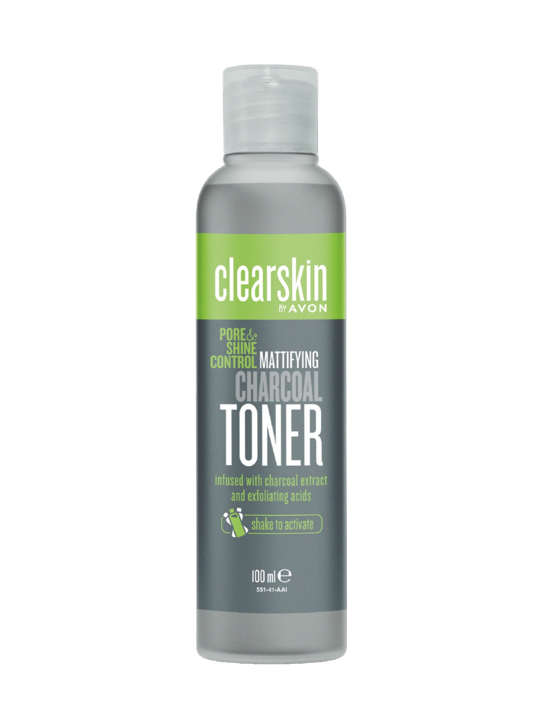 

Avon Clearskin Pore & Shine Control Mattifying Charcoal Toner - 100ml, Grey