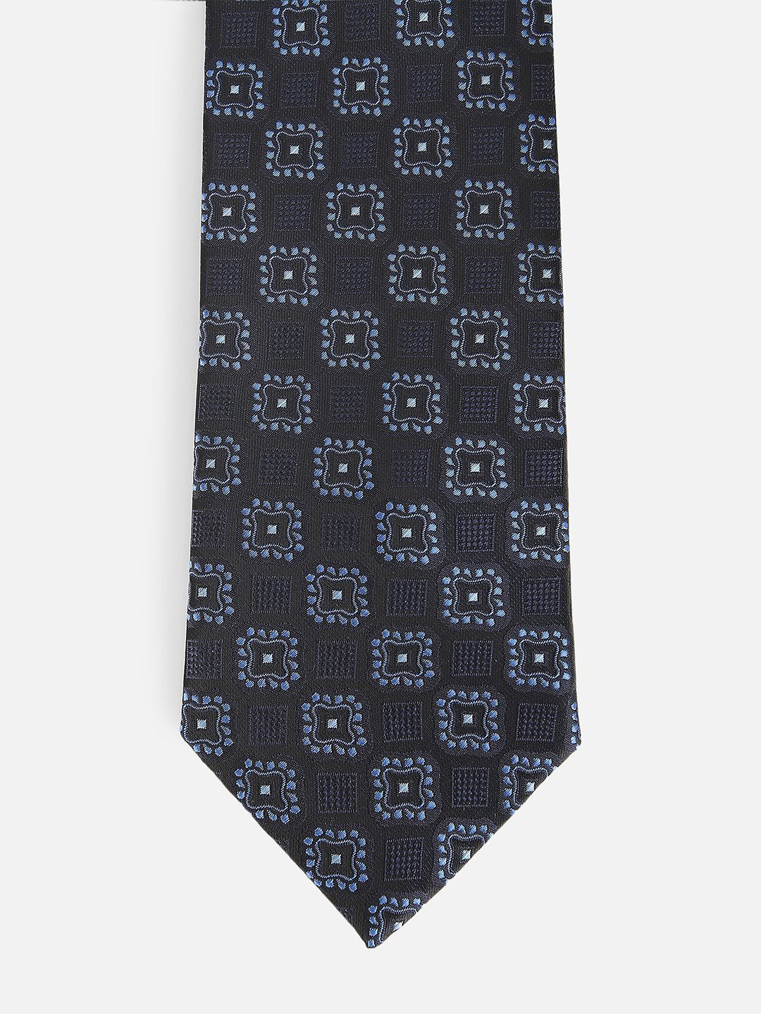 

Van Heusen Men Embroidered Printed Broad Tie, Black