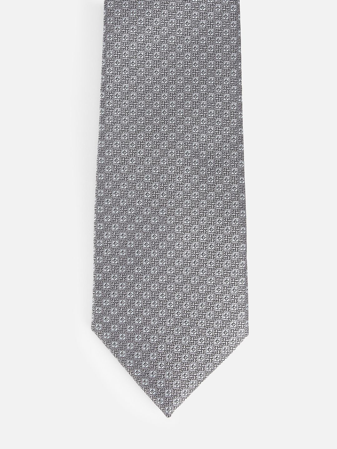 

Van Heusen Men Embroidered Printed Broad Tie, Grey