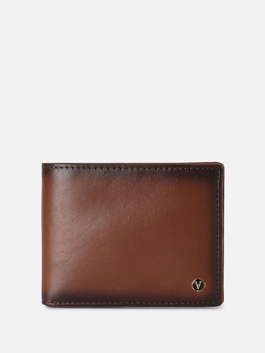 

Van Heusen Men Textured Leather Two Fold Wallet, Brown