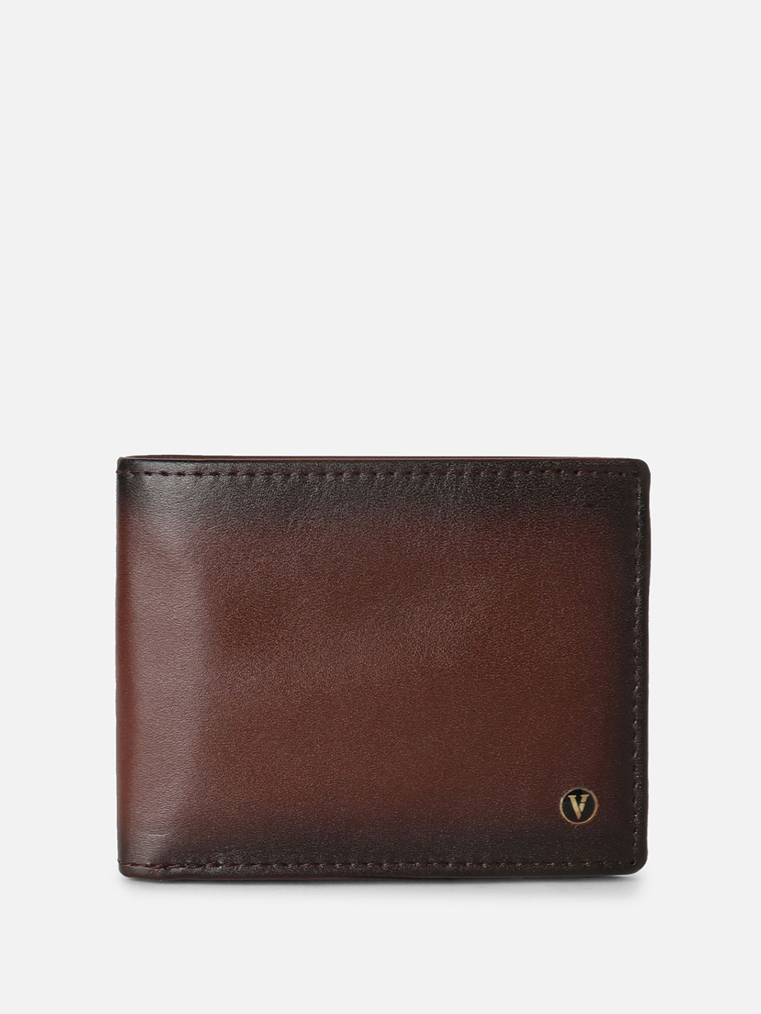 

Van Heusen Men Textured Leather Two Fold Wallet, Brown