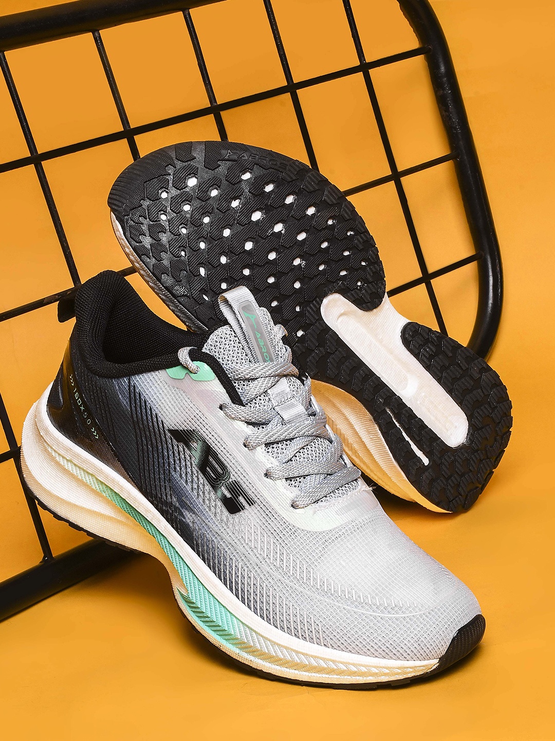 

ABROS Men Mesh Air Running Shoes, Grey