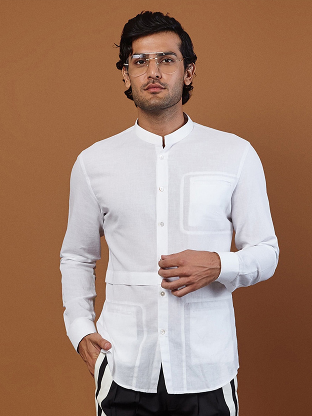 

SEVENDC Men Premium Opaque Casual Shirt, White