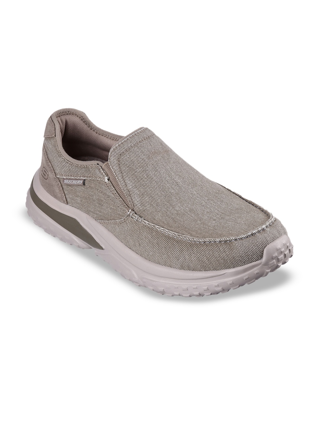 

Skechers Men Solvano - Varone Casual Slip On Shoes, Taupe