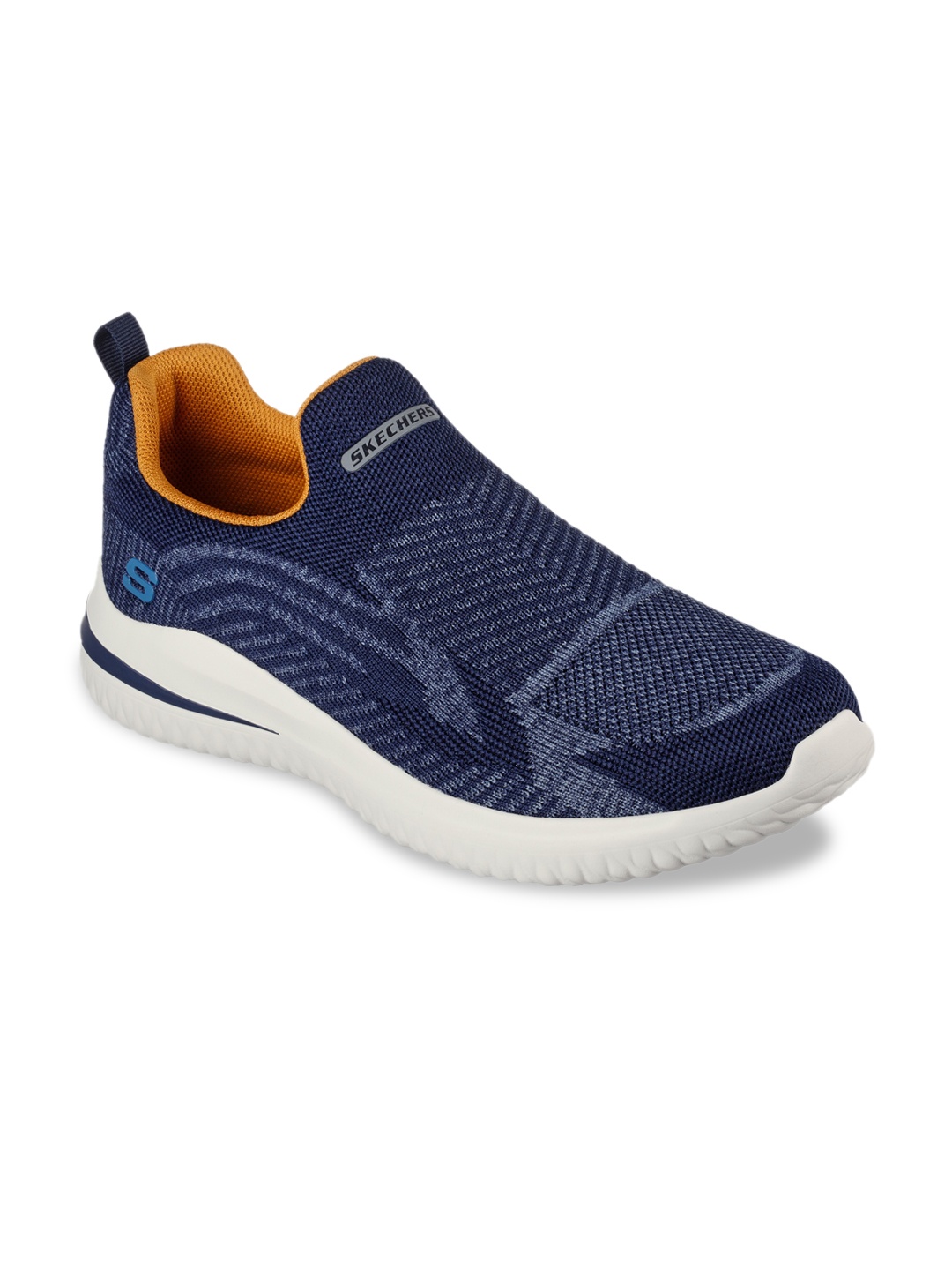 

Skechers DELSON 3 Men Textured Sneakers, Navy blue