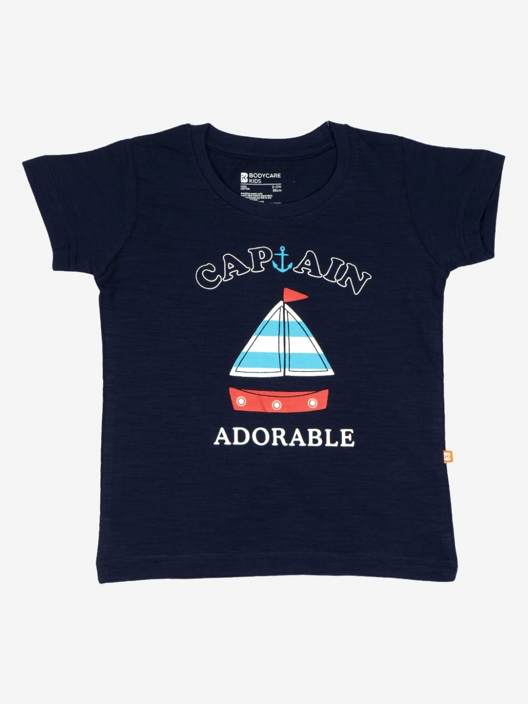 

Bodycare Boys Printed Round Neck Cotton Tshirt, Navy blue