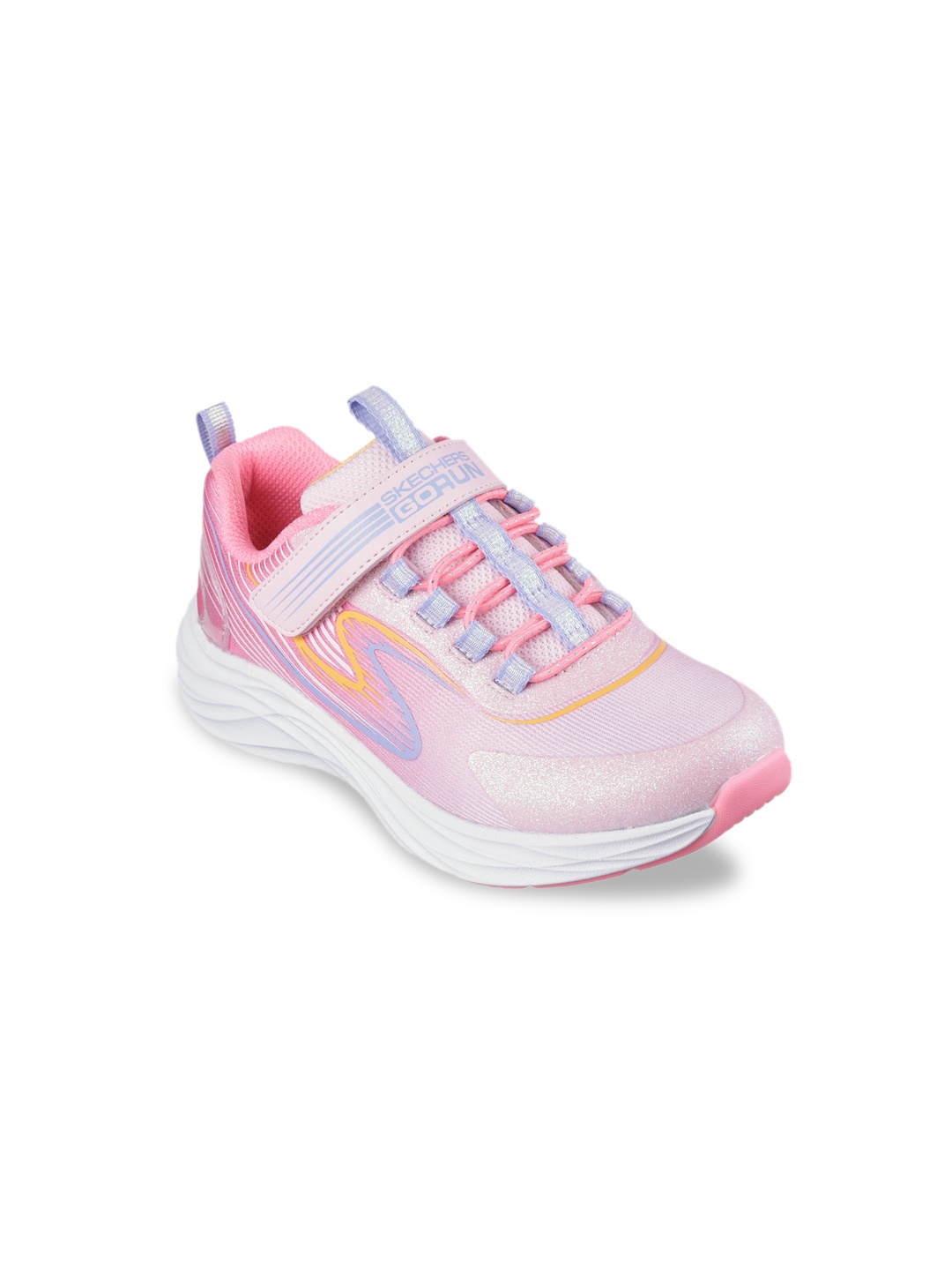 

Skechers Girls Go-Run-Accelerate Casual Velcro Shoes, Pink