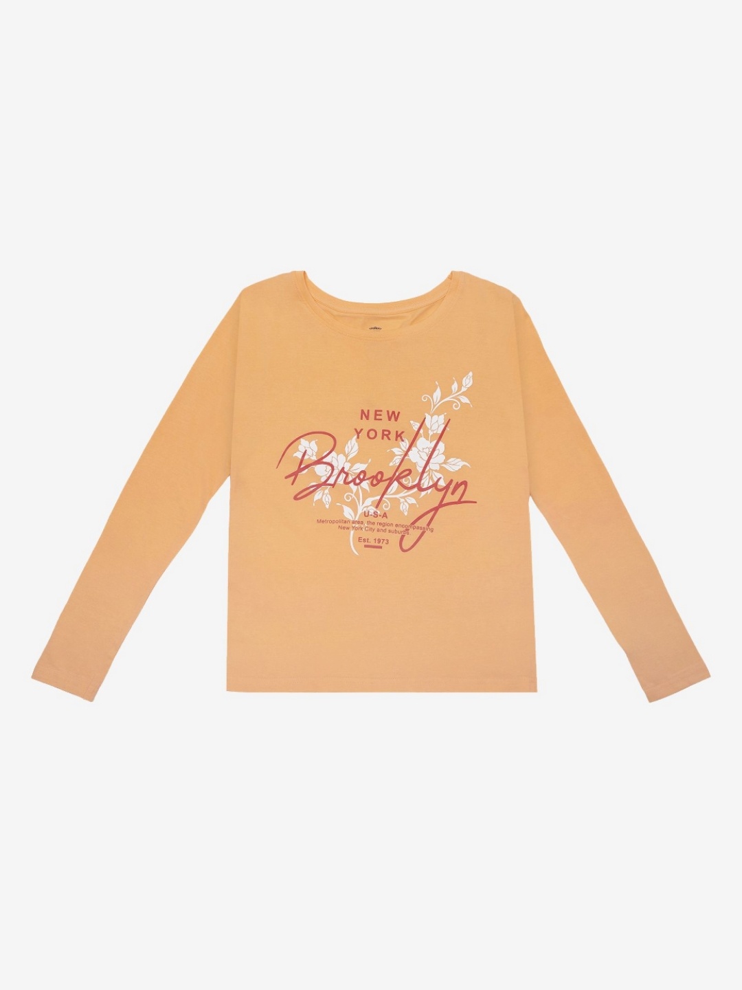 DYCA Women Typography Printed T-shirt, Peach