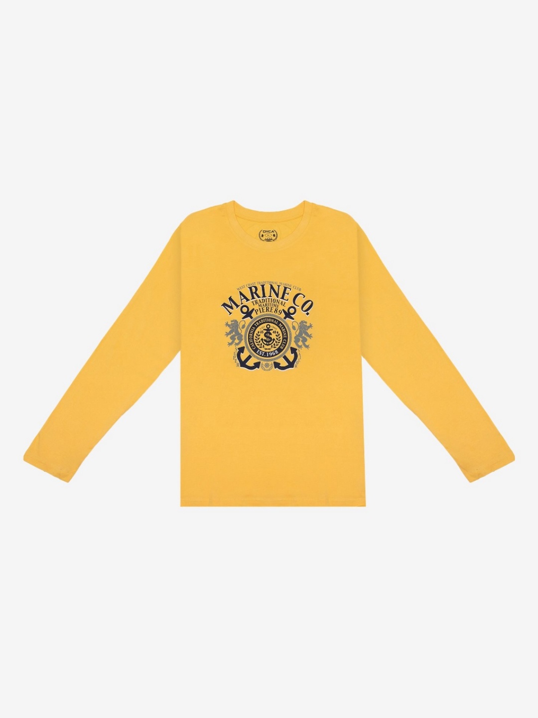

DYCA Men Typography Printed T-shirt, Mustard
