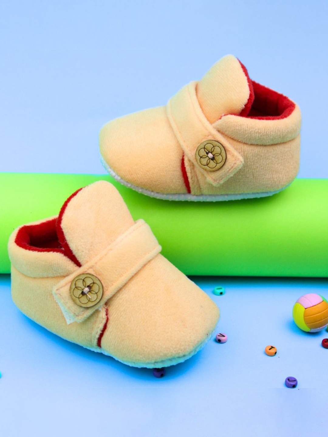 

BAESD Unisex Kids Cotton Booties, Beige