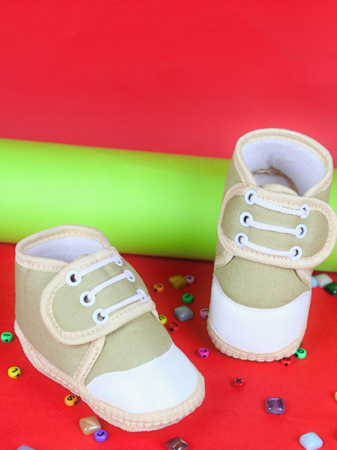 

BAESD Unisex Kids Cotton Booties, Beige