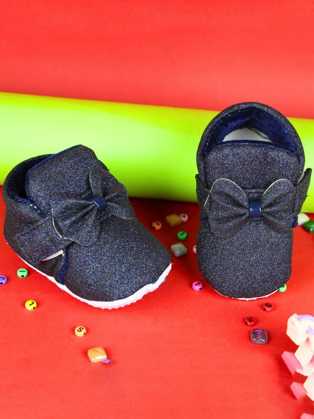 

BAESD Girls Cotton Booties, Navy blue