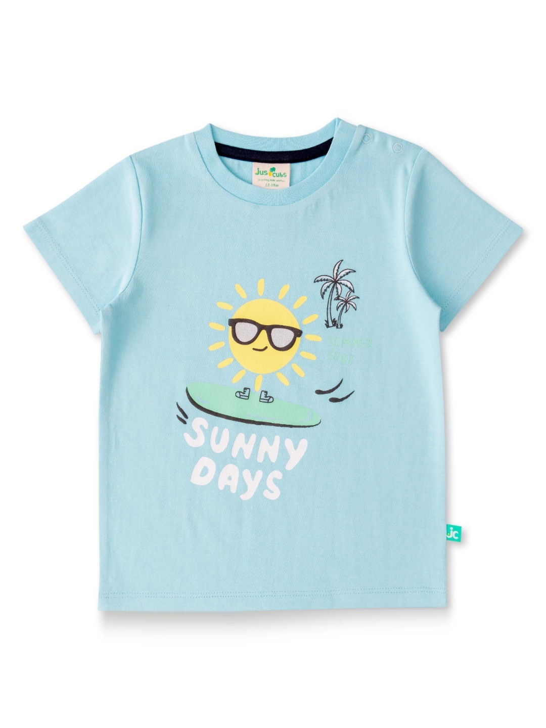 

JusCubs Boys Printed Applique T-shirt, Blue