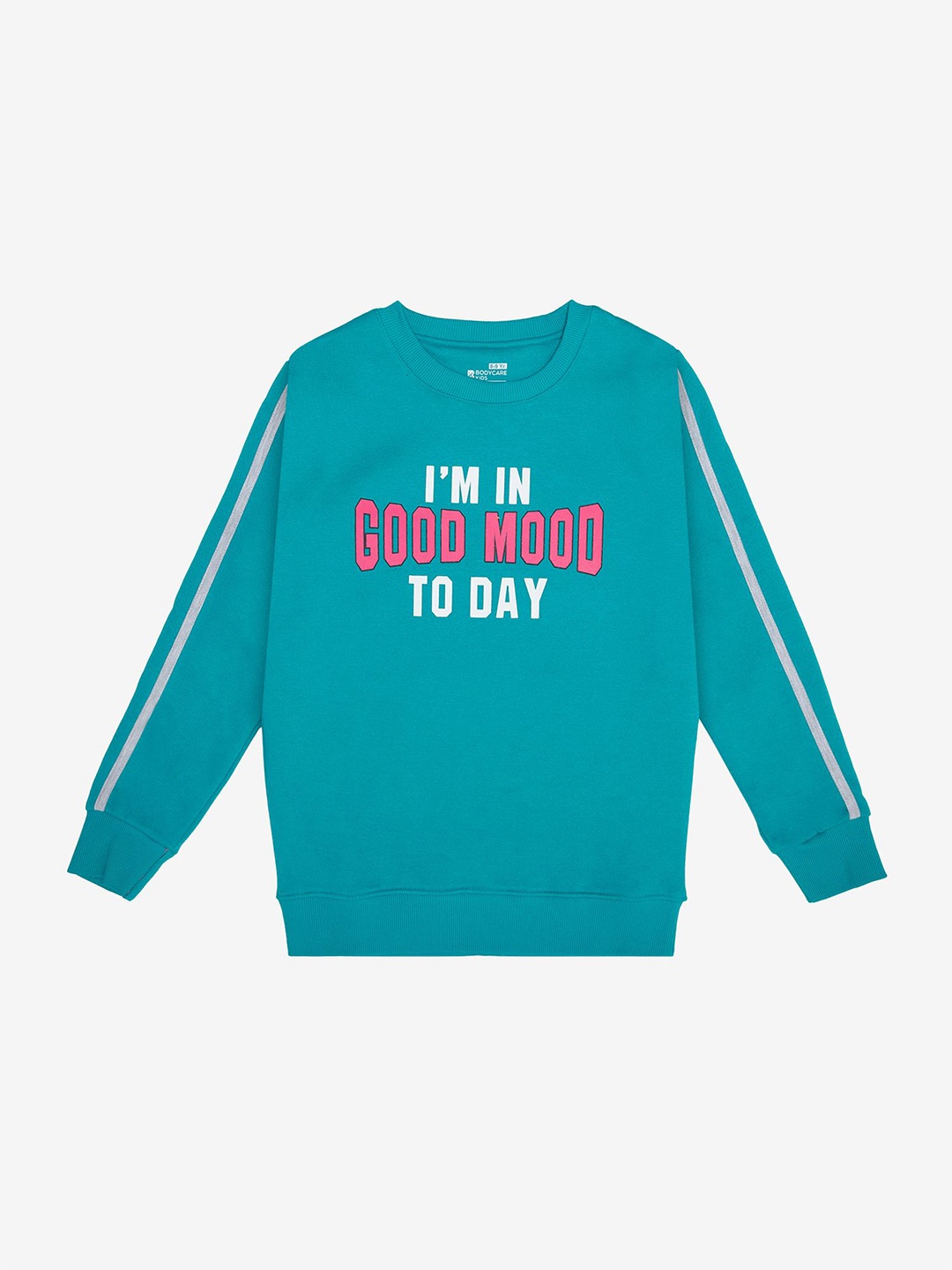 

Bodycare Kids Girls Printed Sweatshirt, Turquoise blue