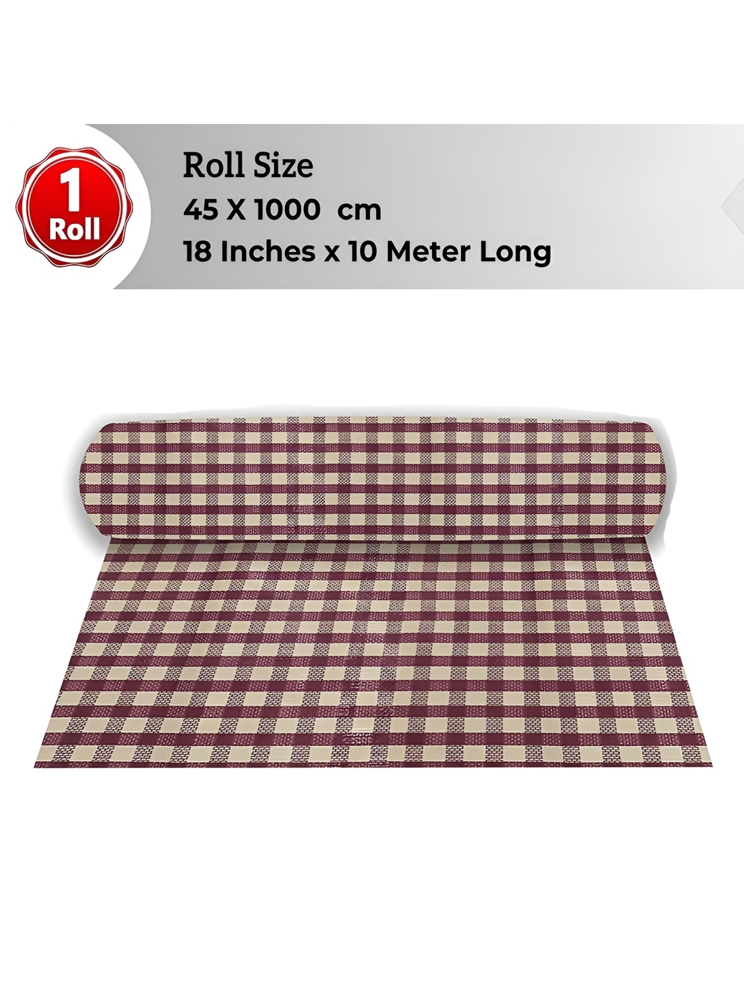 

LooMantha Brown & Beige Stitched Water Resistant Shelf Liner