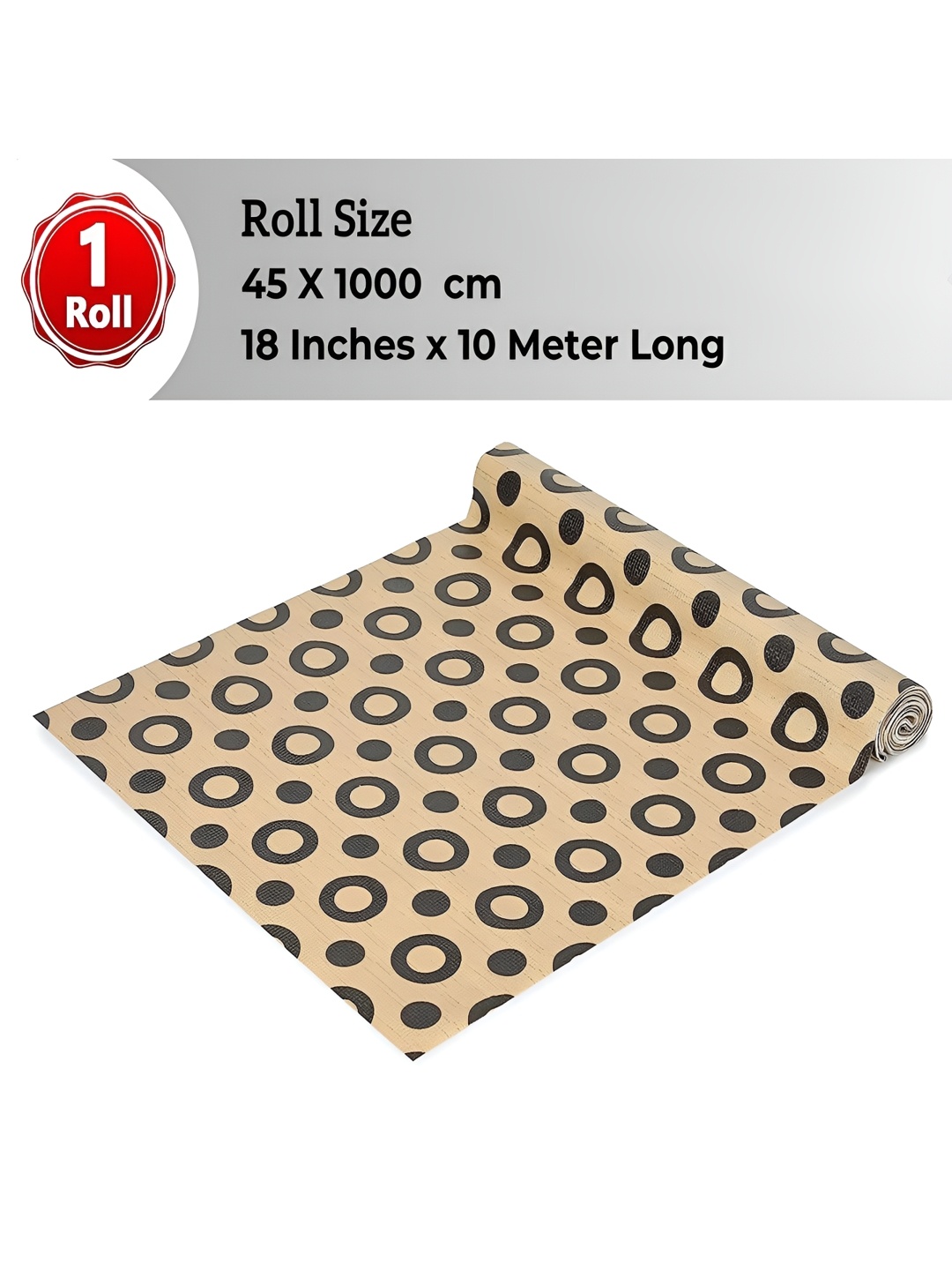 

LooMantha Beige & Black Geometric Printed Water Resistant Shelf Liner