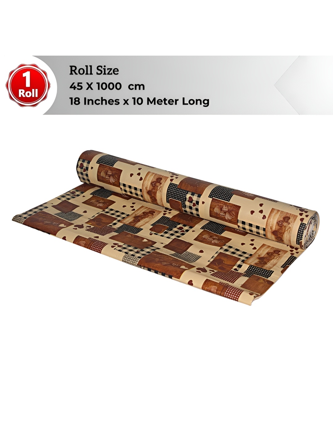 

LooMantha Beige & Black Geometric Printed Water Resistant Shelf Liner