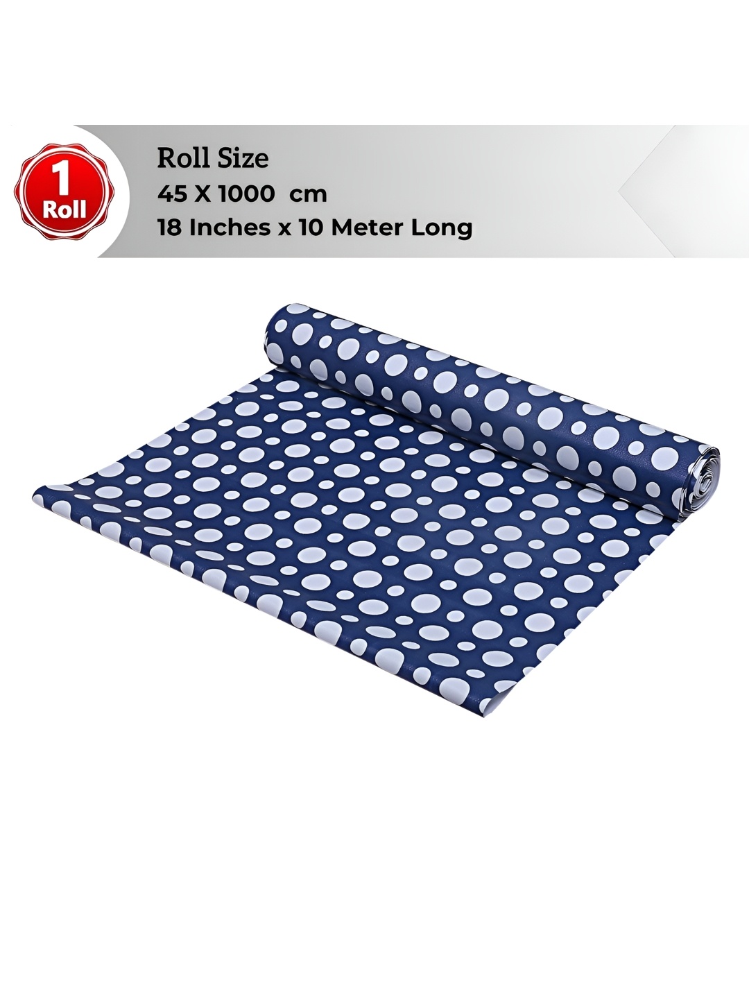 

LooMantha Blue & White Geometric Printed Water Resistant Shelf Liner