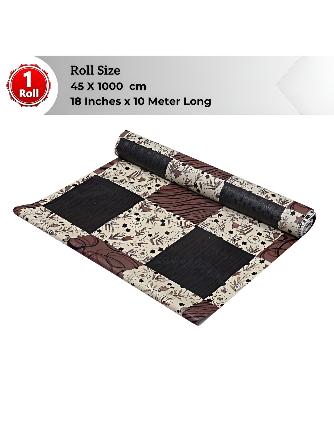 

LooMantha Brown & Black Geometric Printed Water Resistant Shelf Liner