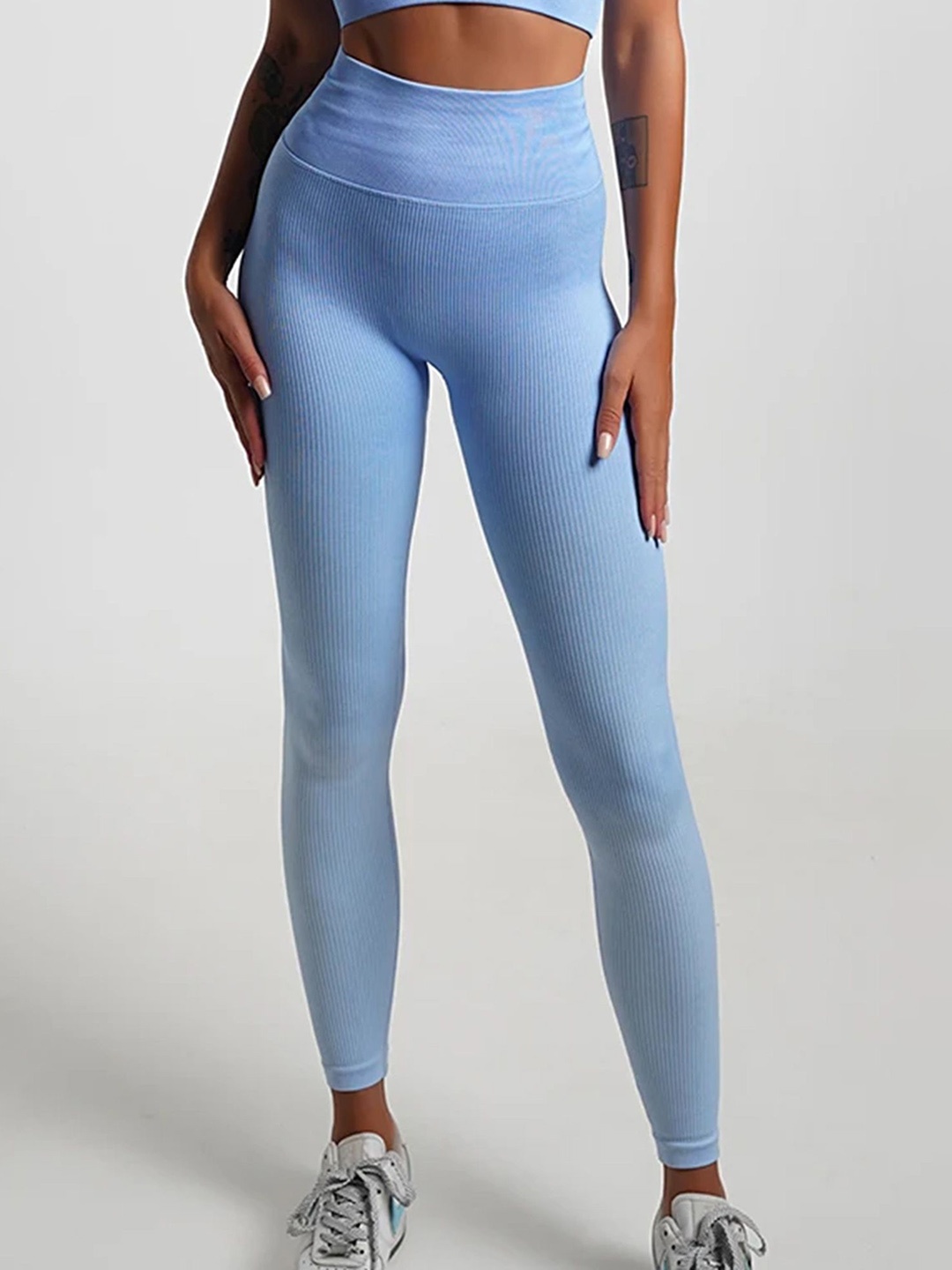 

LULU & SKY Slim-Fit Ankle-Length Sports Tights, Blue