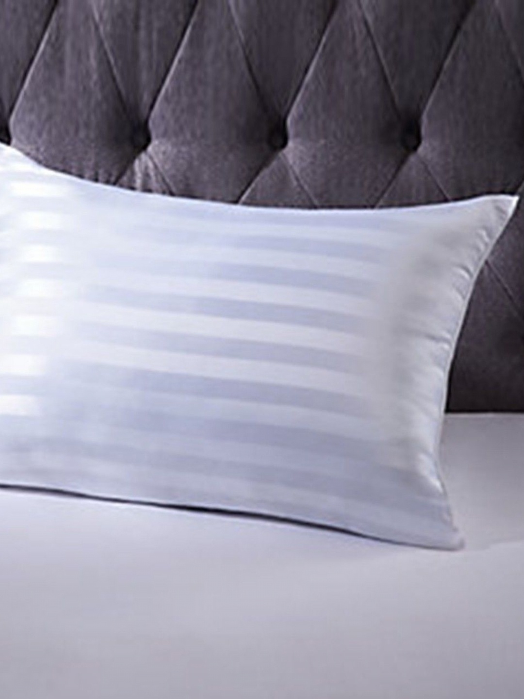 

LA VERNE White Striped Fibre Filled Ultra Soft Sleep Pillow