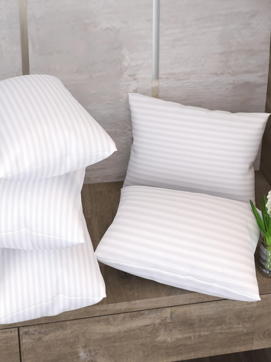 

LA VERNE White 5 Pieces Fibre Filled Ultra Soft Sleep Pillows
