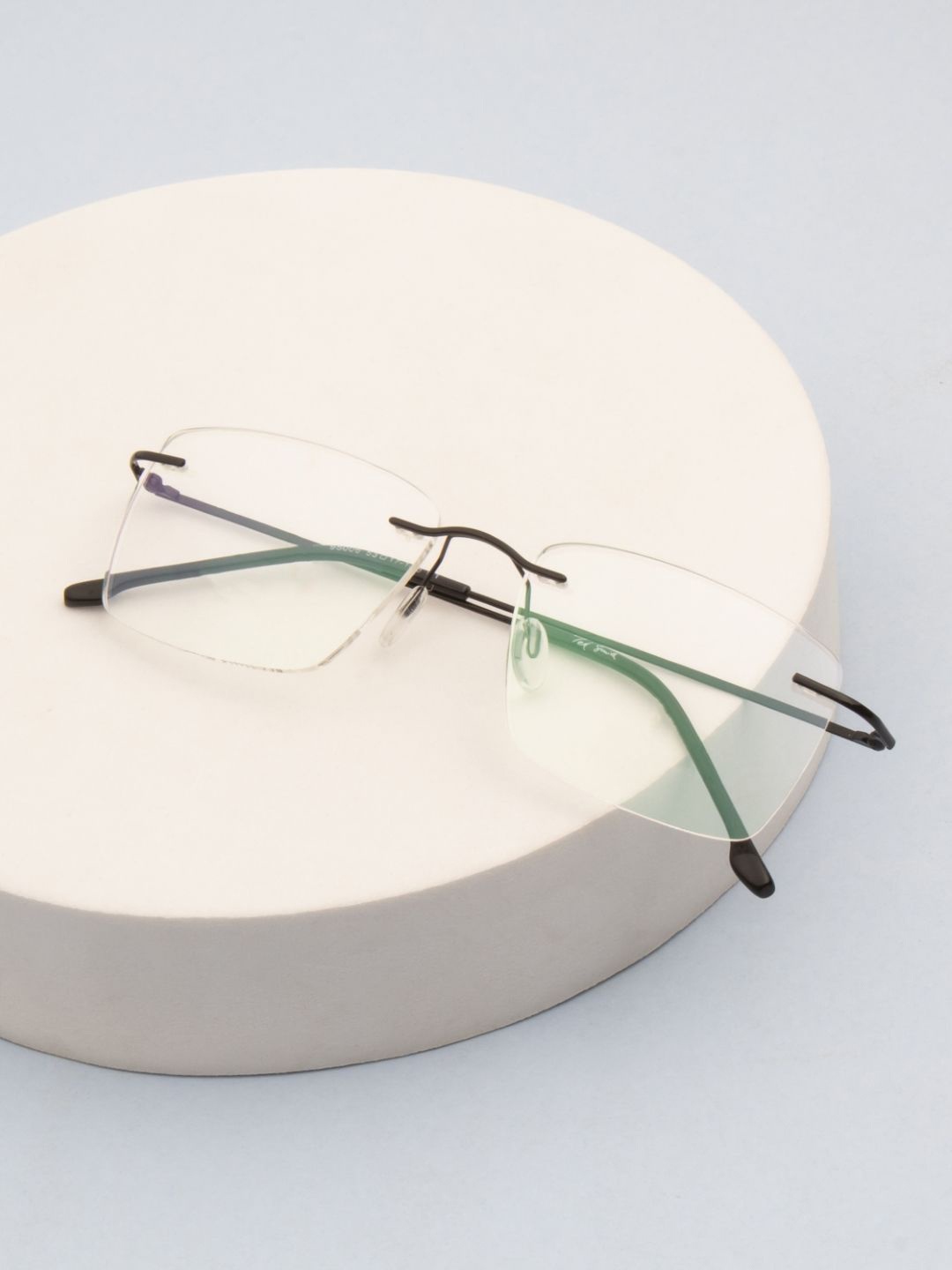 

Ted Smith Unisex Rimless Rectangle Frames, Black