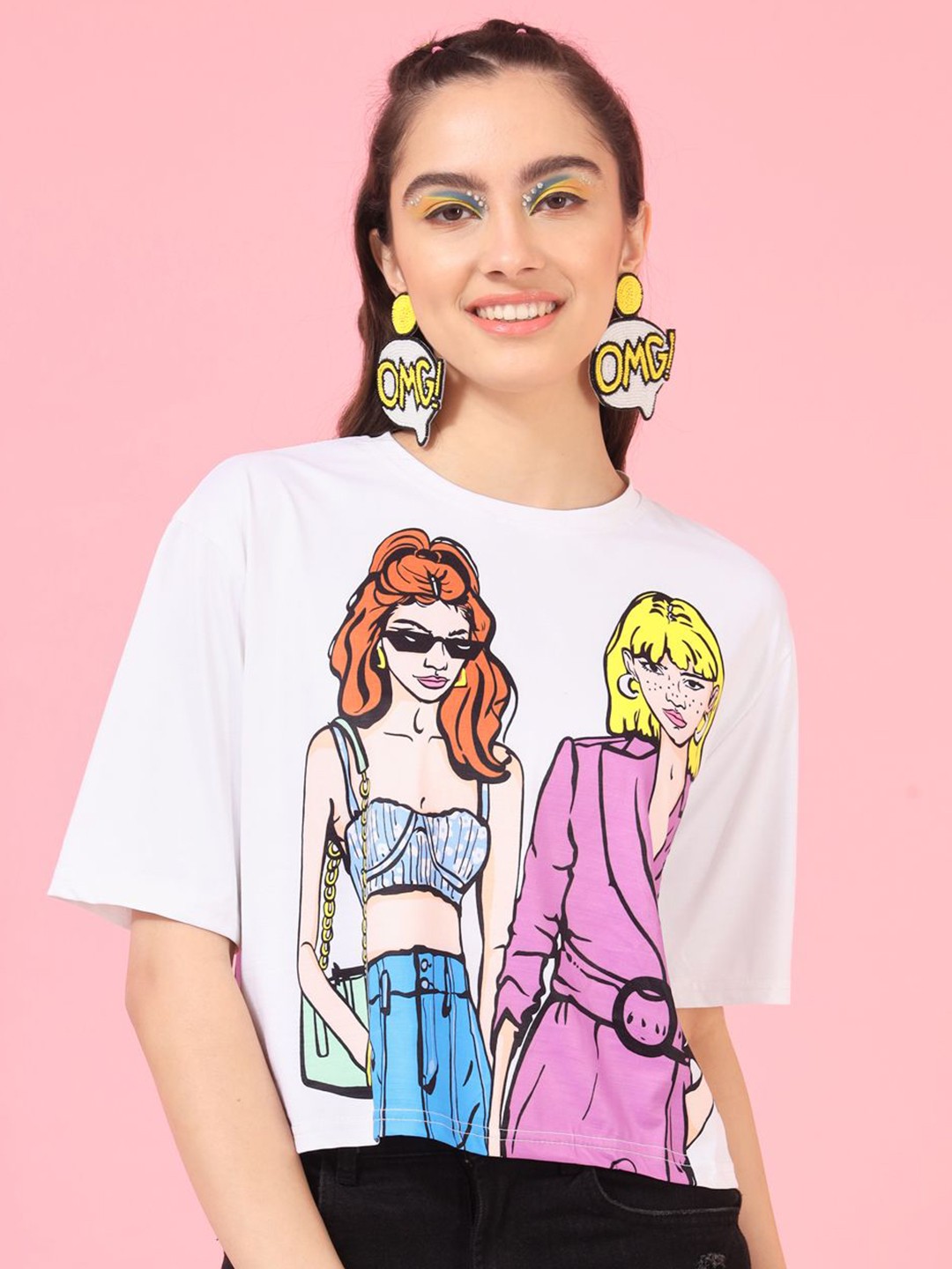 

TANDUL Print Boxy Top, Multi