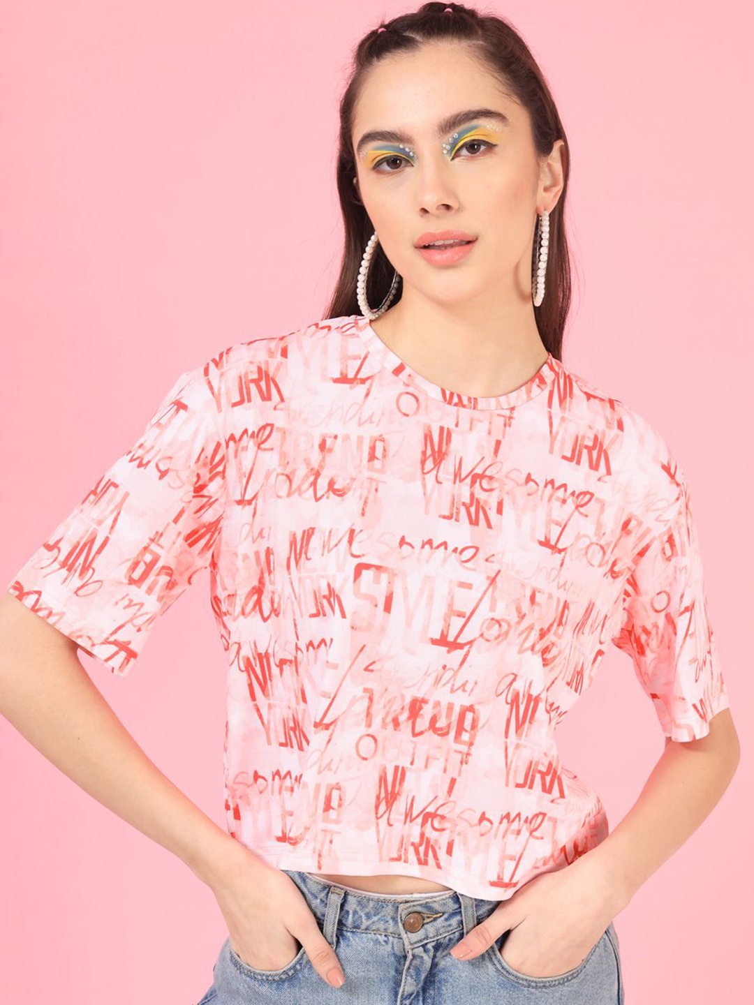 

TANDUL Floral Print Blouson Top, Multi