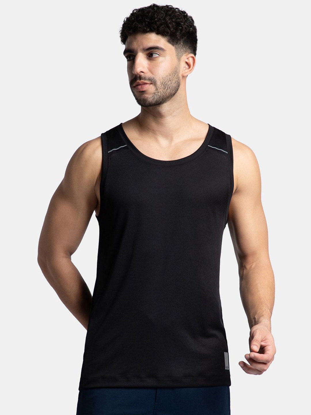 

Jockey Lightweight Microfiber Solid Vest with Breathable Mesh-MV57, Black