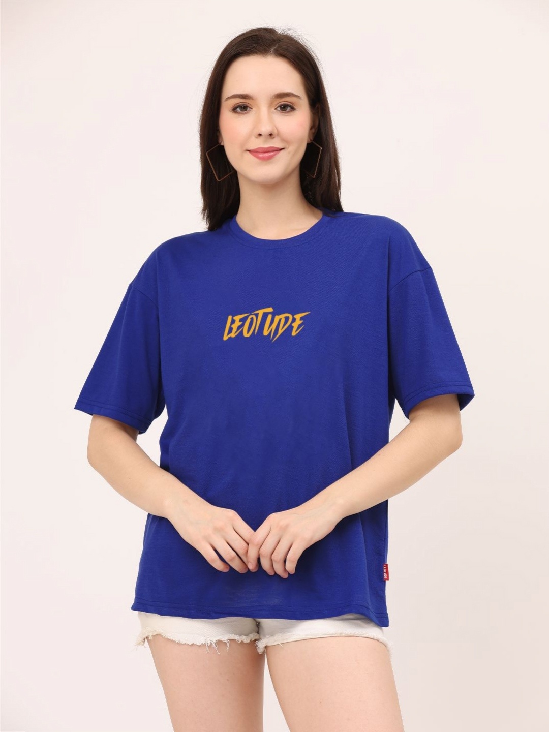 

Leotude Women Printed T-shirt, Blue