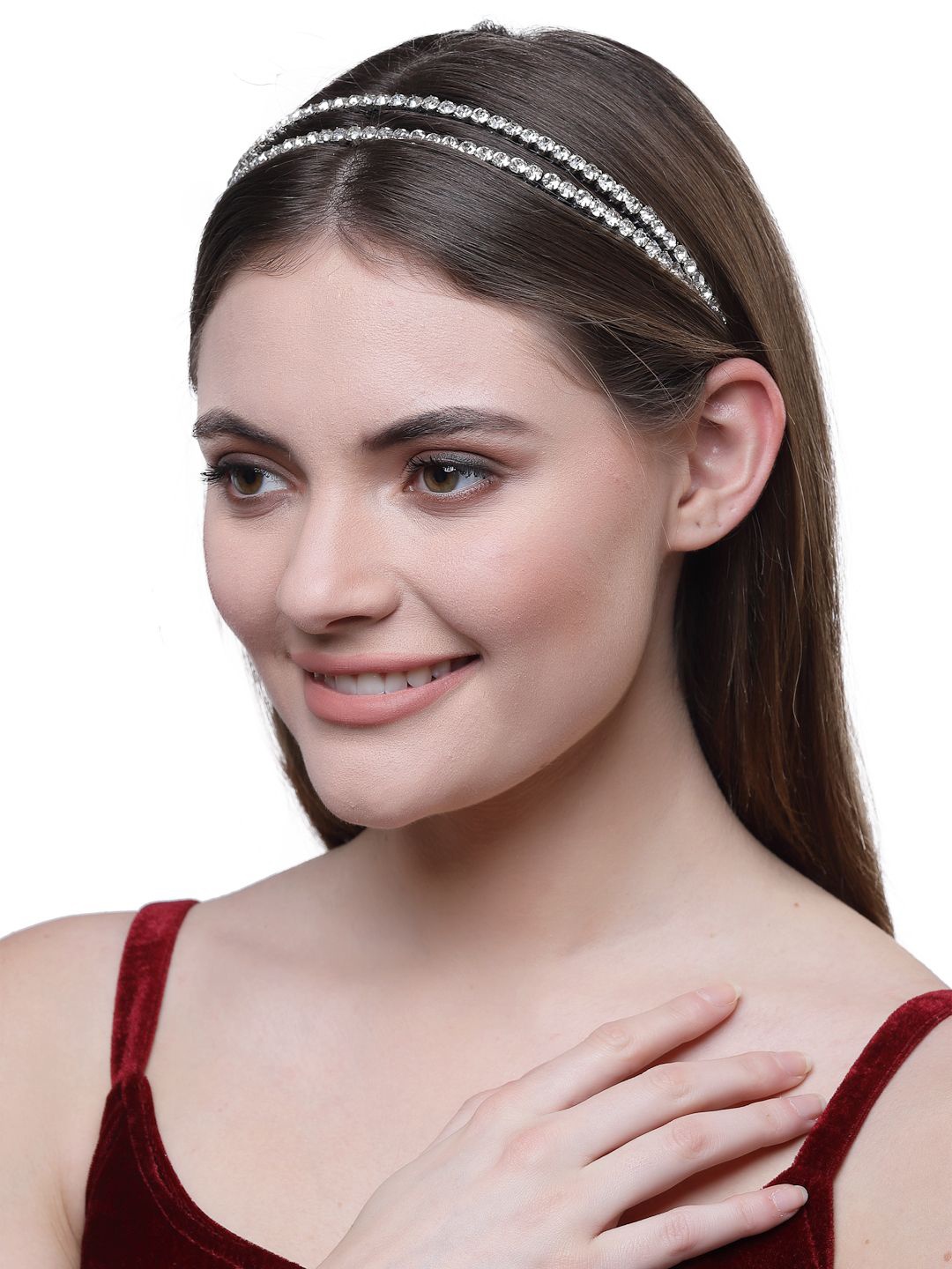 

VOGUE HAIR ACCESSORIES Women Embellished Hairband, Silver