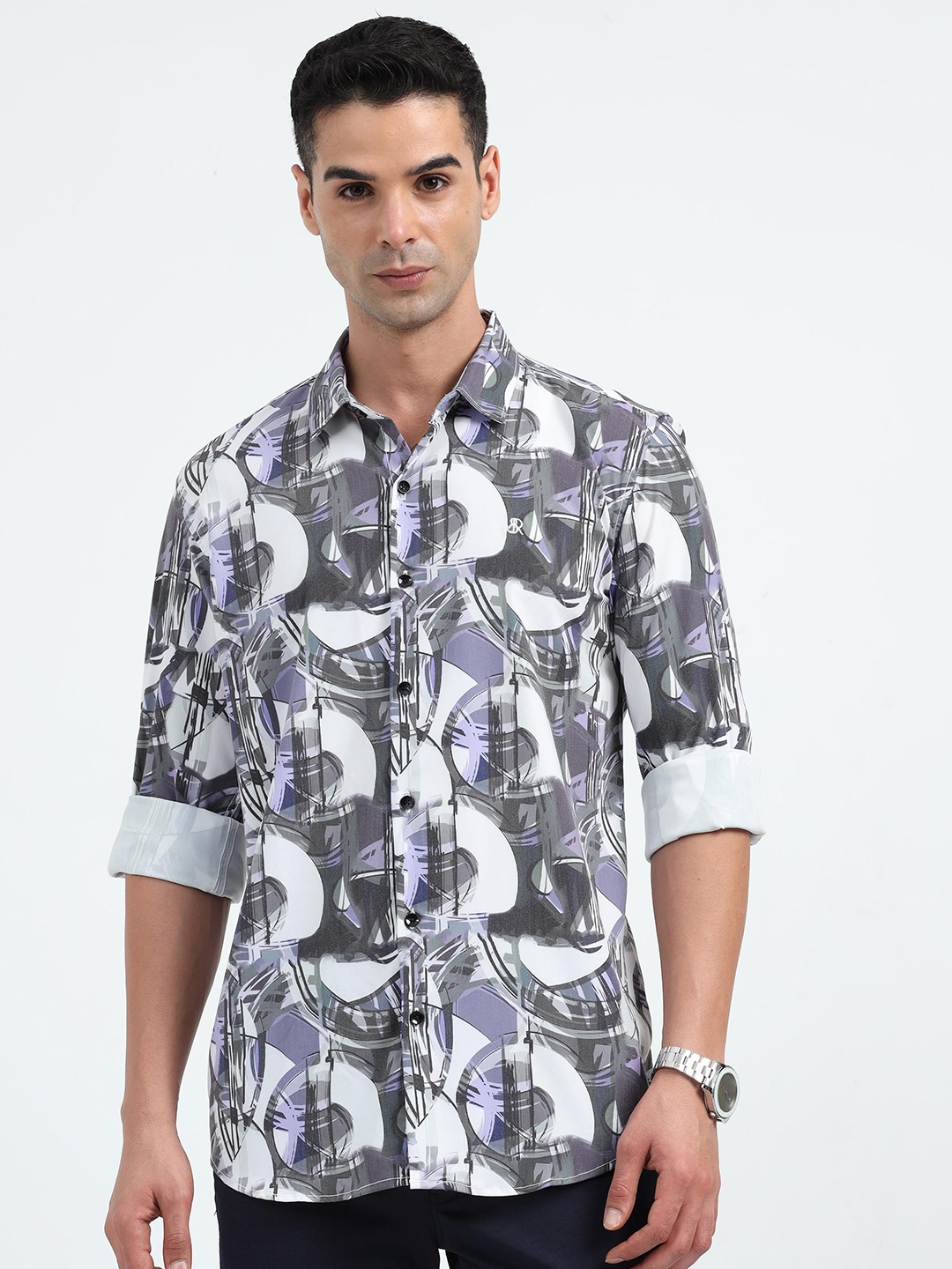 

SORATIA Men Floral Opaque Printed Casual Shirt, Violet