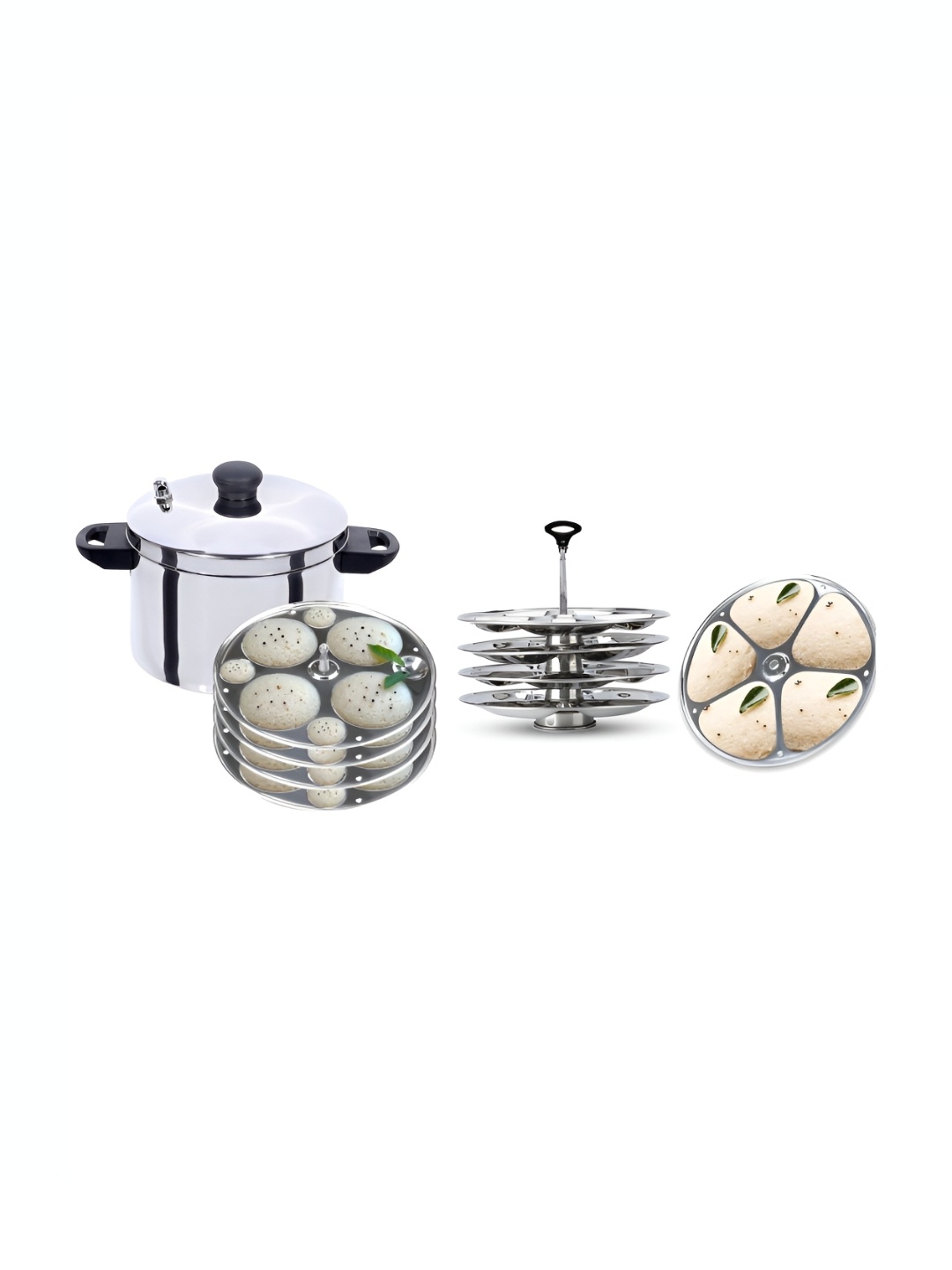 

USHA SHRIRAM Stainless Steel Idli Cooker With 4 Plates Stand