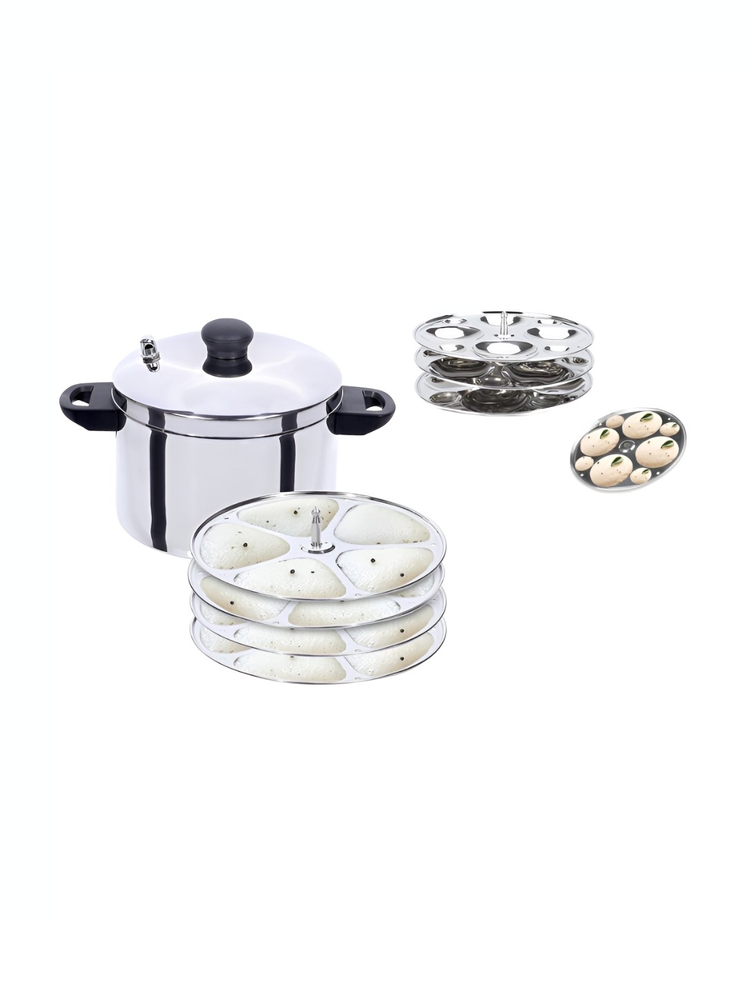 

USHA SHRIRAM Stainless Steel Idli Cooker With 3 Plates Stand