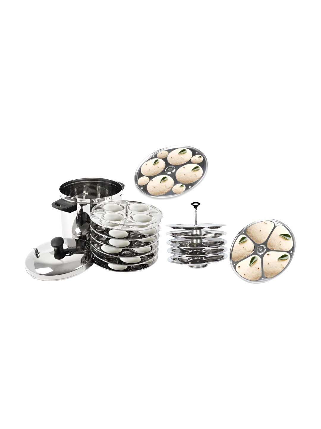 

USHA SHRIRAM Stainless Steel Idli Cooker With 6 Plates Stand