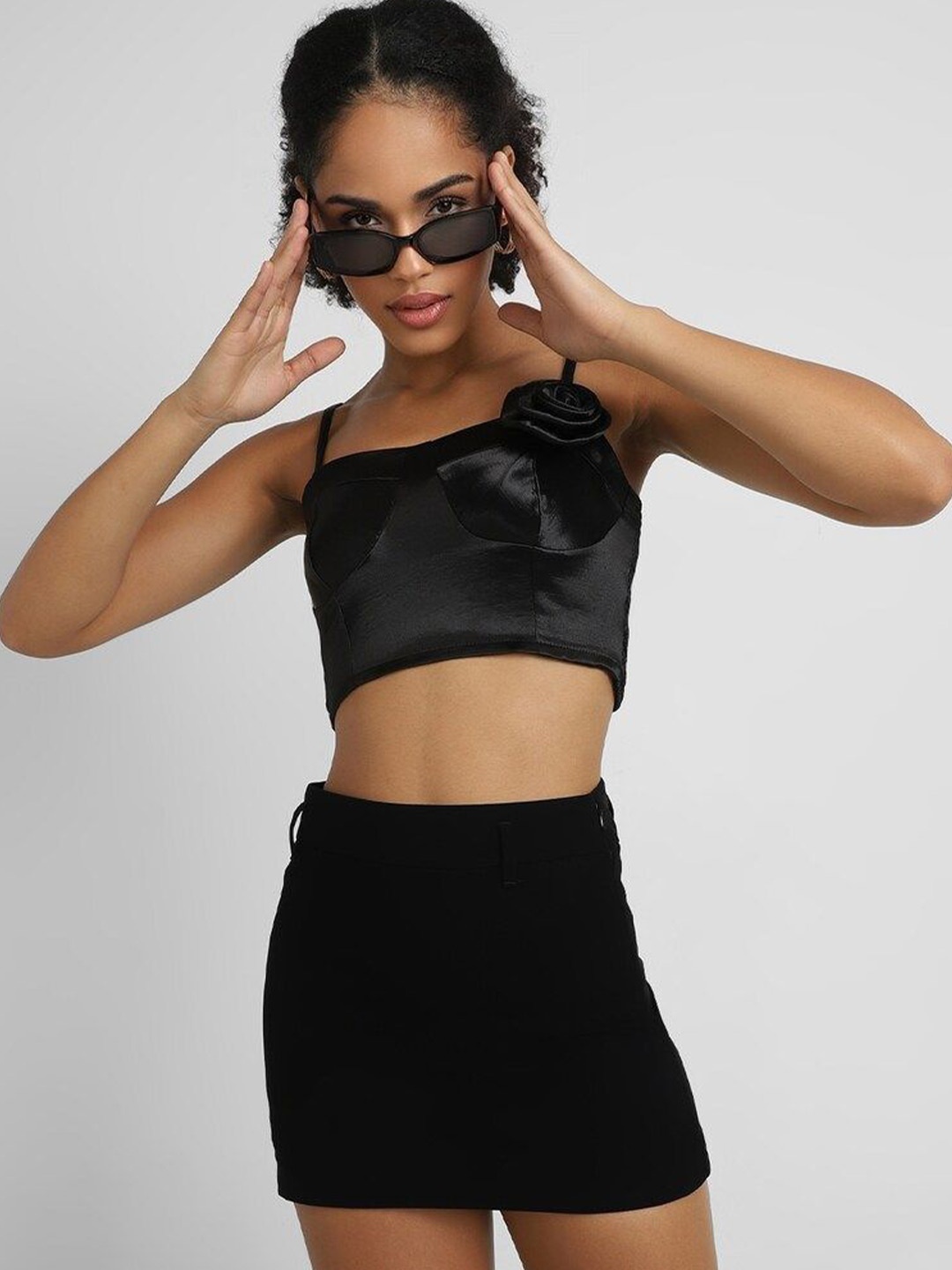 

FOREVER 21 Bralette Crop Top, Black