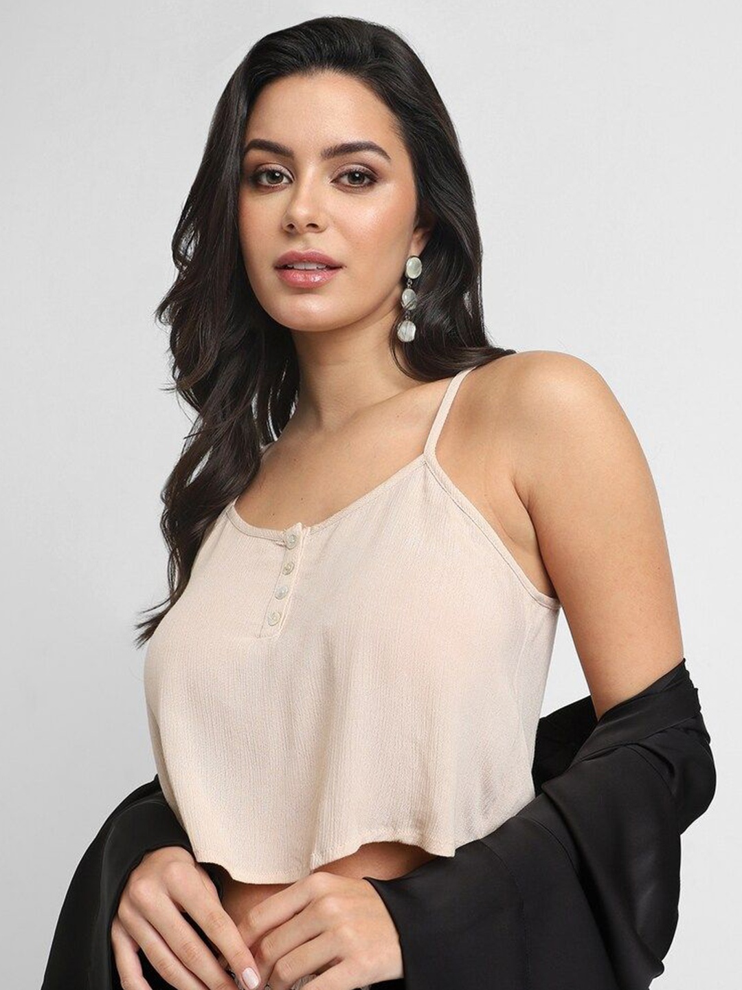 

FOREVER 21 Crop Top, Beige