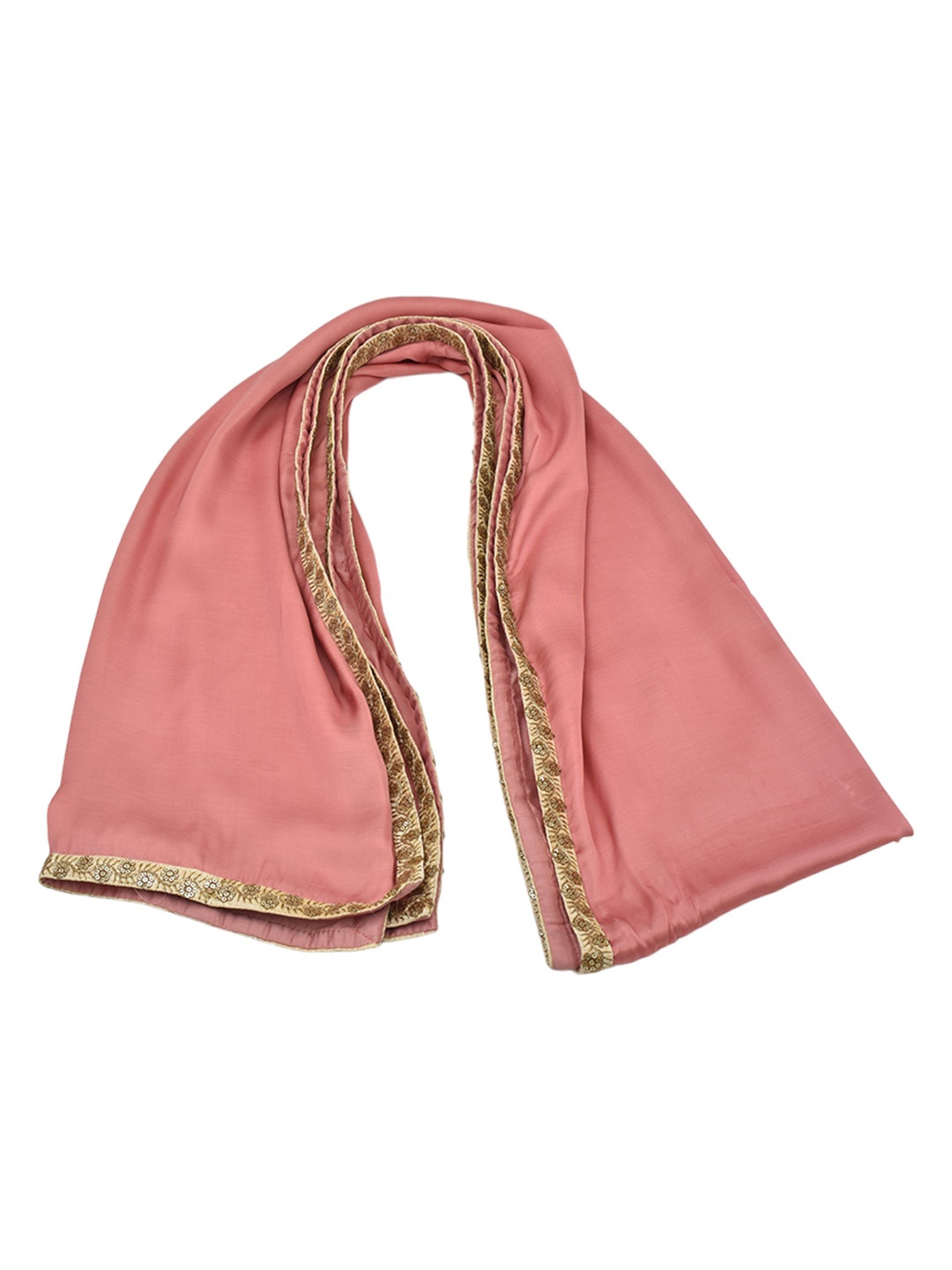 

Manyavar Men Viscose Rayon Dupatta with Sequinned, Pink