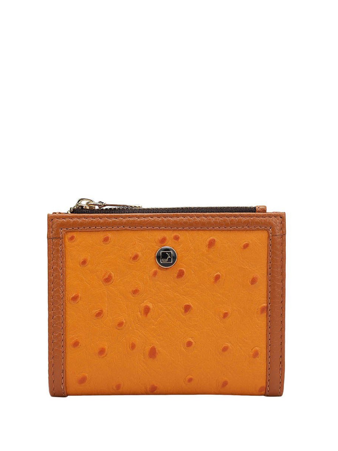 

Da Milano Women Leather Two Fold Wallet, Orange