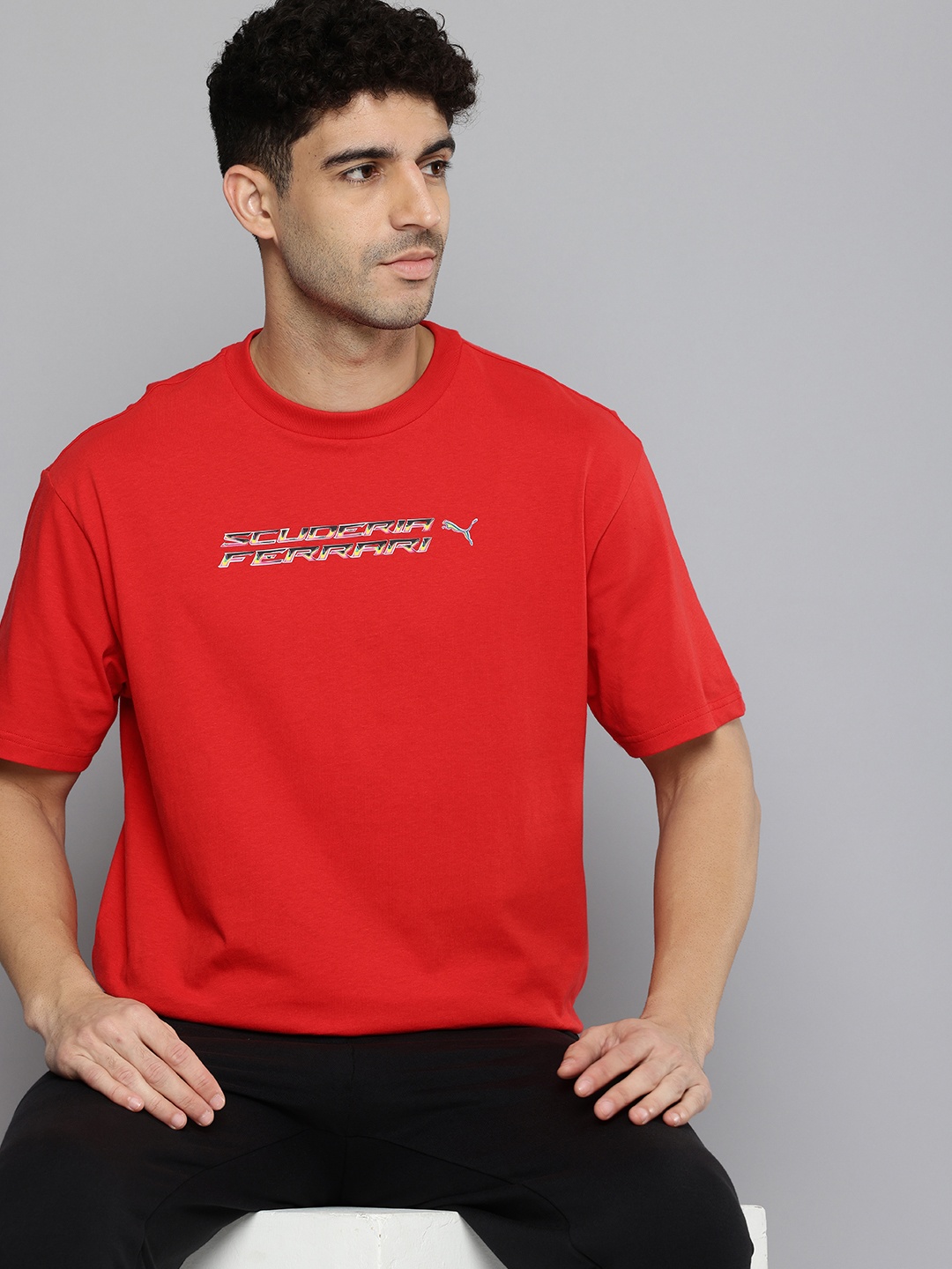 

PUMA Motorsport Scuderia Ferrari Race Printed Pure Cotton Relaxed Fit T-shirt, Red