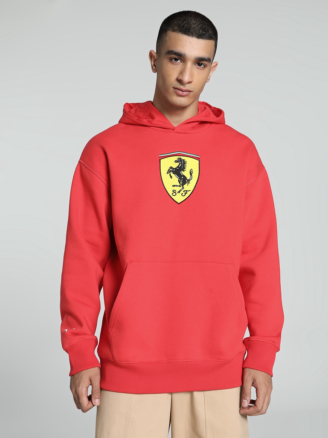 

PUMA Motorsport Scuderia Ferrari Race Big Shield Embroidered Hooded Sweatshirt, Red