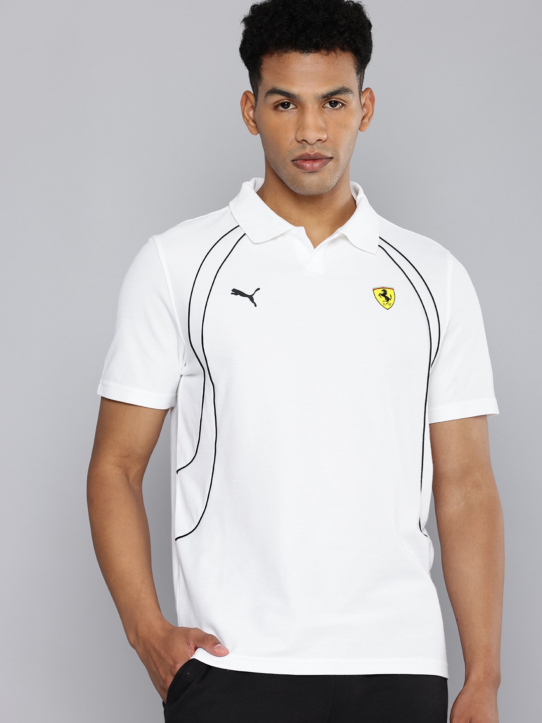 

PUMA Motorsport Scuderia Ferrari Race Polo Collar Sports T-shirt, White