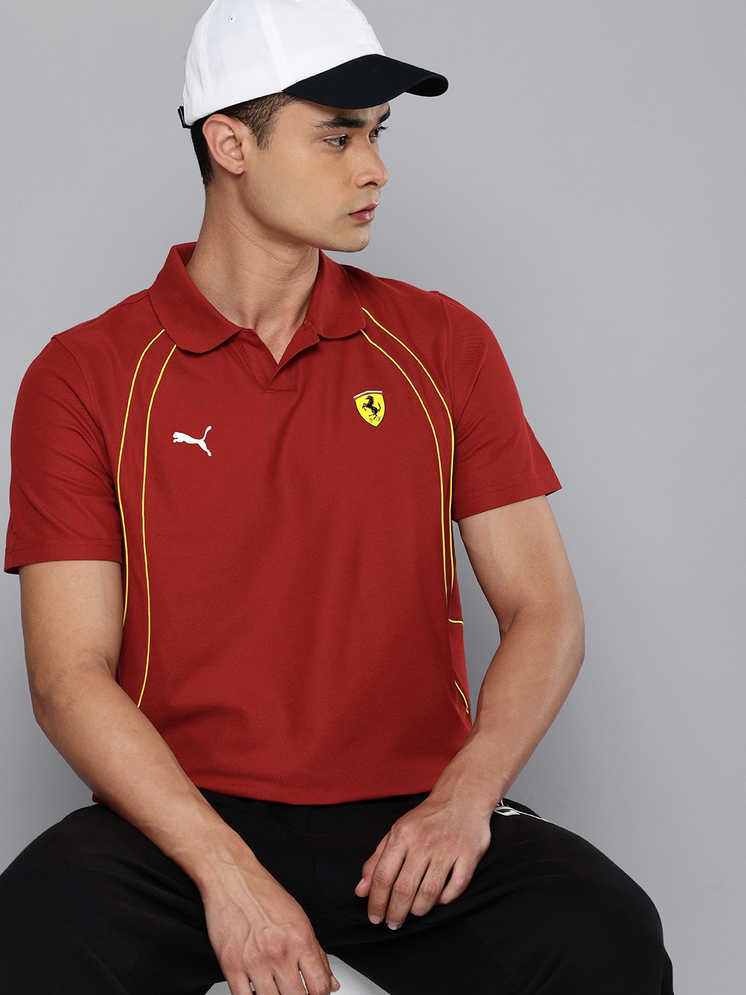 

PUMA Motorsport Scuderia Ferrari Race Polo Collar T-shirt, Maroon