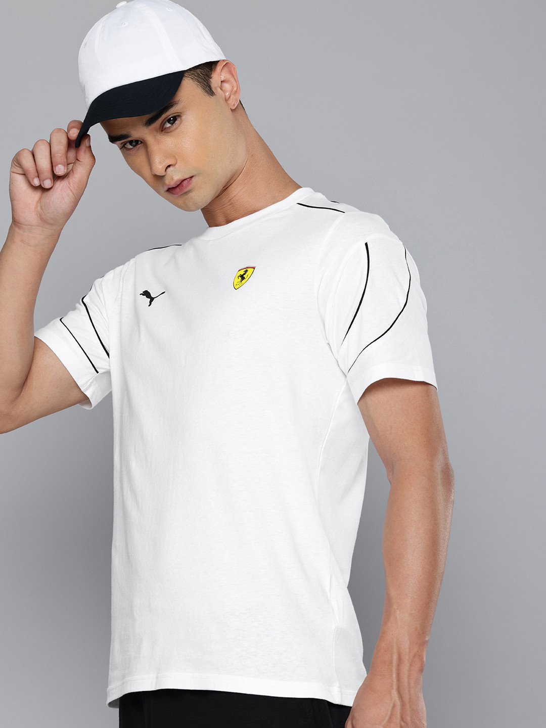 

PUMA Motorsport Men Scuderia Ferrari Formula 1 Pure Cotton T-shirt, White