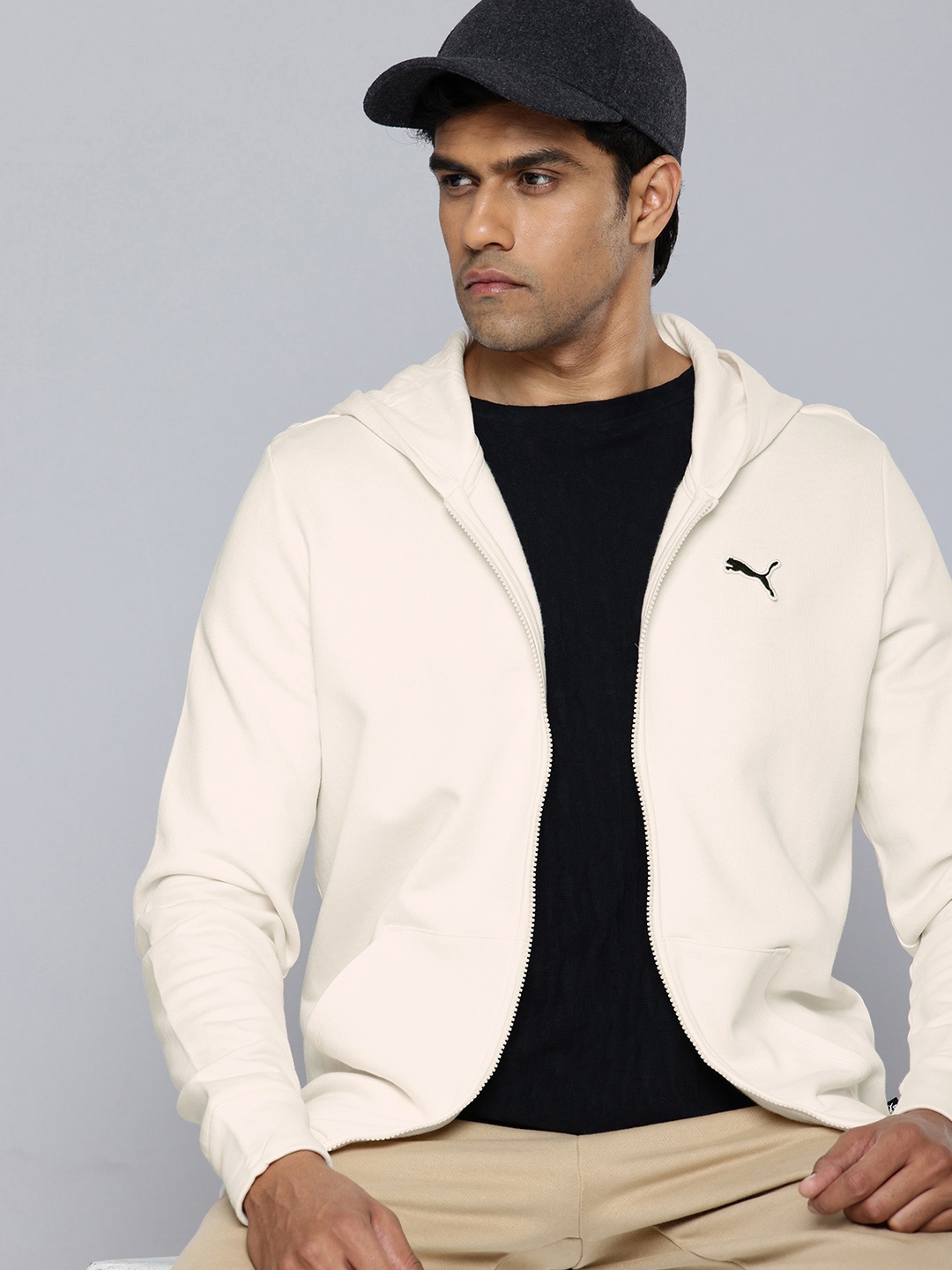 

Puma Better Essentials Pure Cotton Hooded Sweatshirt, Off white