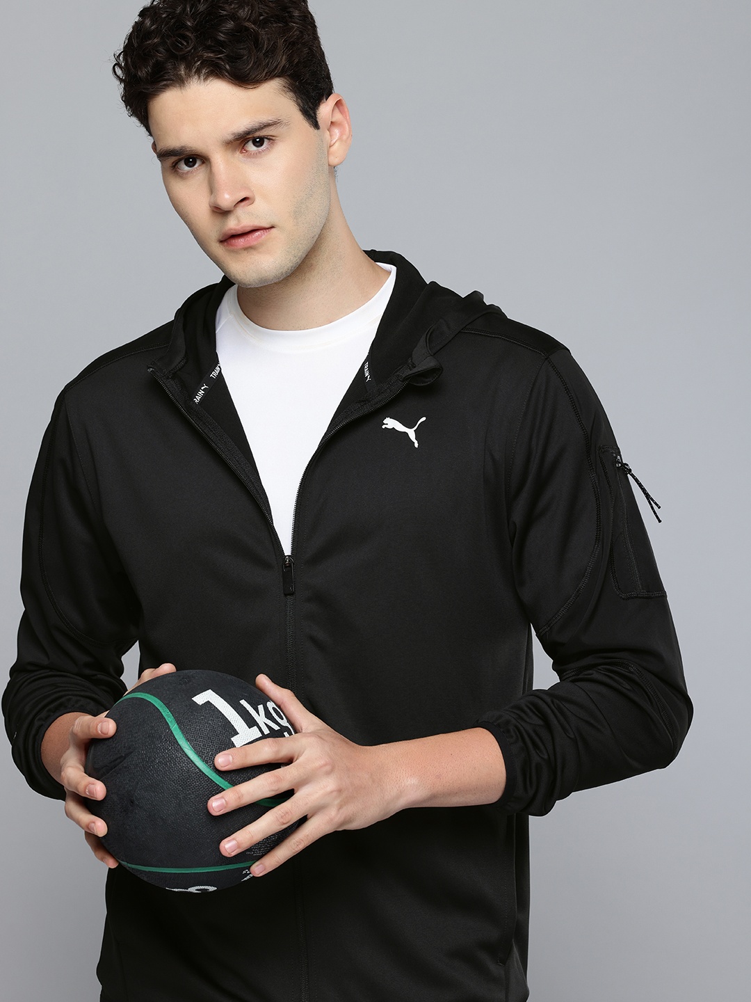 

Puma Concept DryCell Hooded Training Sporty Jacket, Black