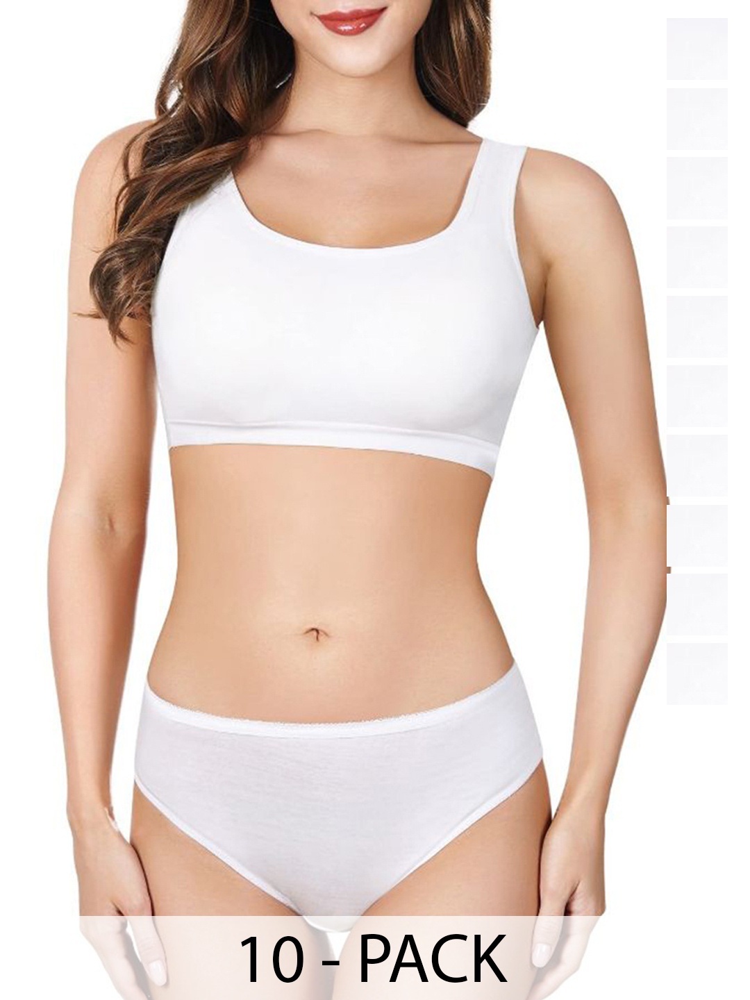 

CareDone Set of 10 Disposable Cotton Leak Proof Period & Pregnancy Panties, White