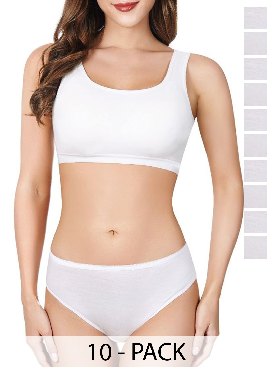 

CareDone 10 Pcs Cotton Disposable Panties, White